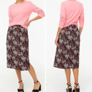 J. Crew Factory Pull-On Red and White Floral Skirt Size M